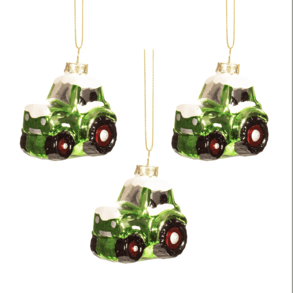 Green Tractor Baubles Green Tractor Baubles