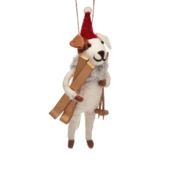 Felt Hanging Dog Christmas Tree Decoration Jack Russell Felt Hanging Dog Christmas Tree Decoration Jack Russell