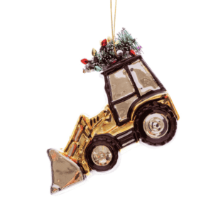 JCB bucket Gold Tractor Christmas Tree Decoration