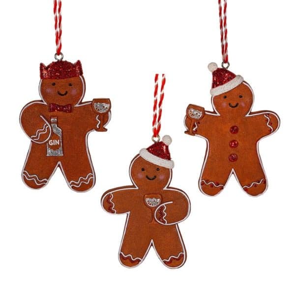 Gin gingerbread Hanging Christmas Decorations Gin gingerbread Hanging Christmas Decorations