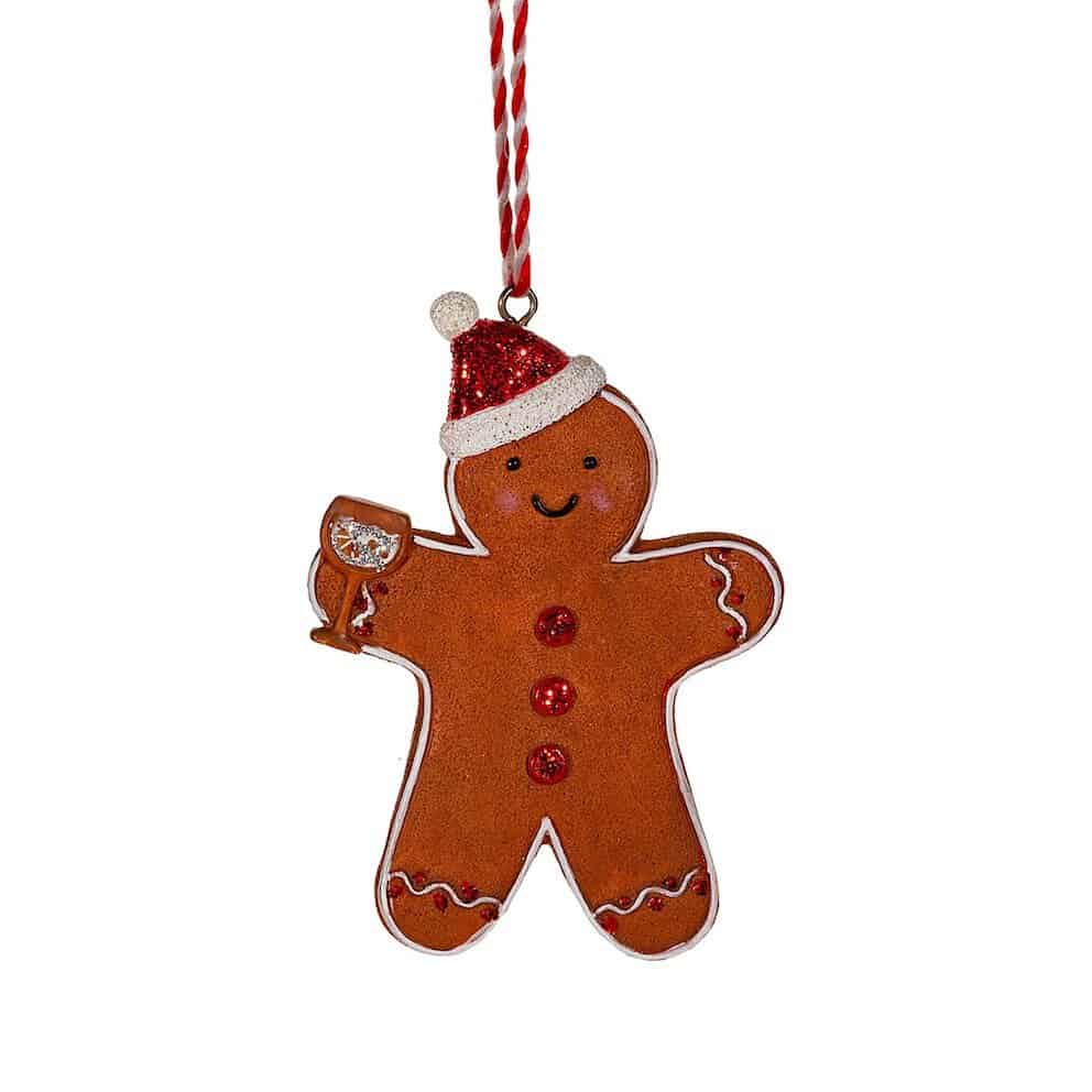 Gin gingerbread Hanging Christmas Decorations