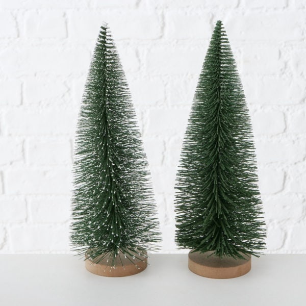 Tarvo Decorative Bottle Brush Christmas Trees on a Wooden Base Tarvo Decorative Bottle Brush Christmas Trees on a Wooden Base