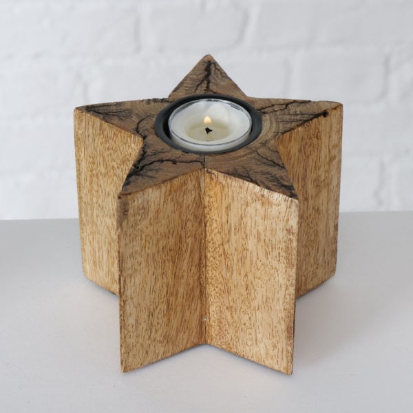 Wooden Christmas Star Tea Light Holders Wooden Christmas Star Tea Light Holders
