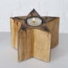 Wooden Christmas Star Tea Light Holders Wooden Christmas Star Tea Light Holders