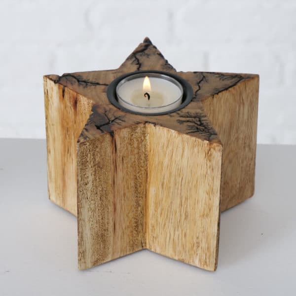 Wooden Christmas Star Tea Light Holders Wooden Christmas Star Tea Light Holders