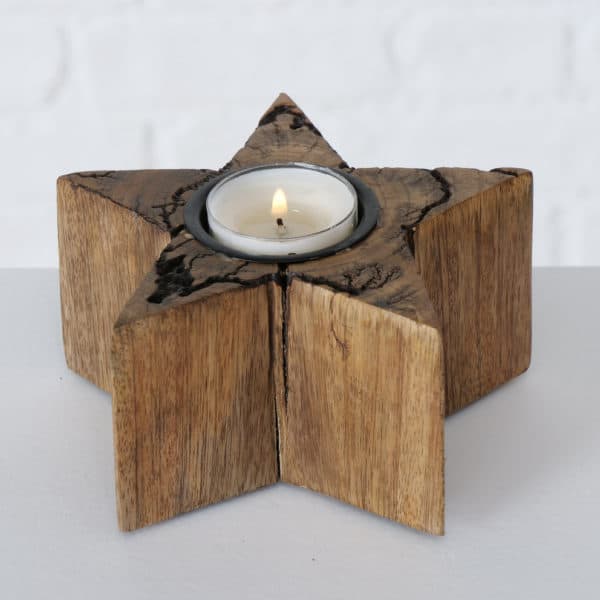 Wooden Christmas Star Tea Light Holders Wooden Christmas Star Tea Light Holders
