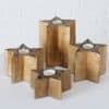 Wooden Christmas Star Tea Light Holders Wooden Christmas Star Tea Light Holders