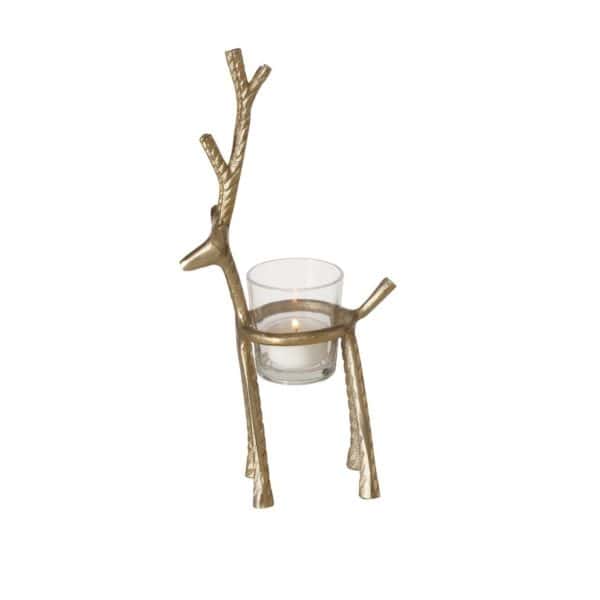 Alfred Tall Deer Gold look Tealight Holders Alfred Tall Deer Gold look Tealight Holders