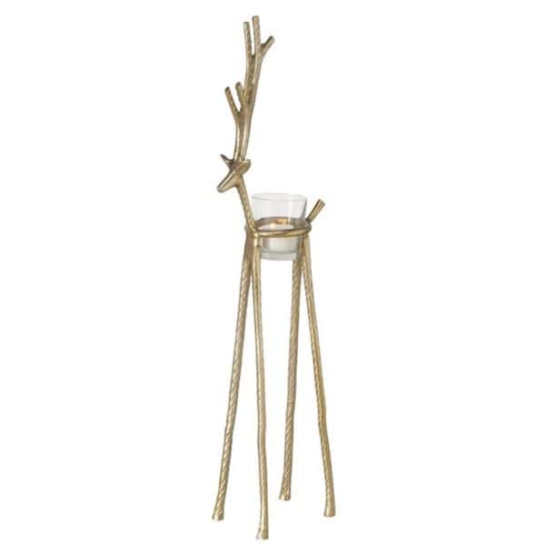 Alfred Tall Deer Gold look Tealight Holders Alfred Tall Deer Gold look Tealight Holders