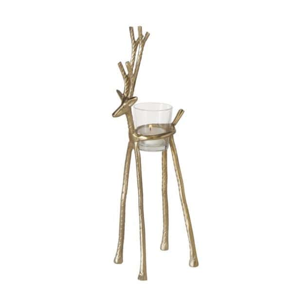 Alfred Tall Deer Gold look Tealight Holders Alfred Tall Deer Gold look Tealight Holders