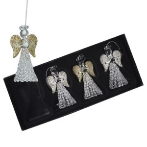 Glass Angels with gold or silver wings