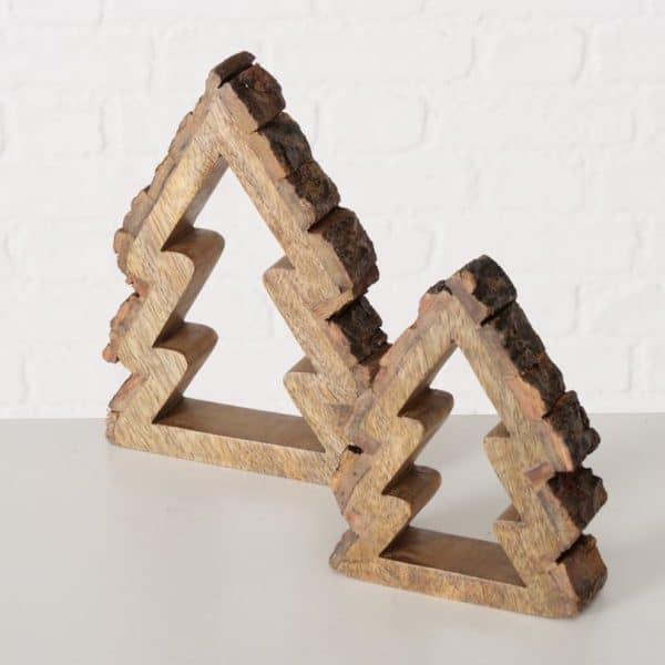 Set of 2 Decorative Wooden Christmas Trees Set of 2 Decorative Wooden Christmas Trees