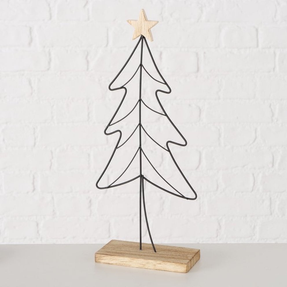 Decorative Nordano Christmas Tree Figures on a stand