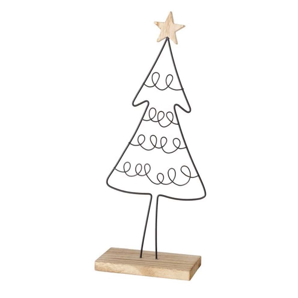 Decorative Nordano Christmas Tree Figures on a stand
