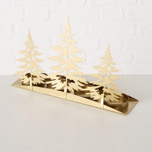 Tealight Holder Foresta Gold Coloured Forest Trees Tealight Holder Foresta Gold Coloured Forest Trees