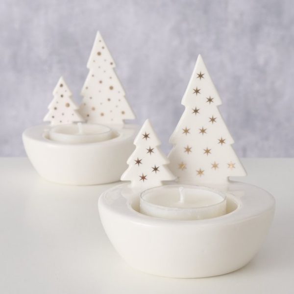 Gold Star Spot Christmas Tree Tealight Holder Gold Star Spot Christmas Tree Tealight Holder