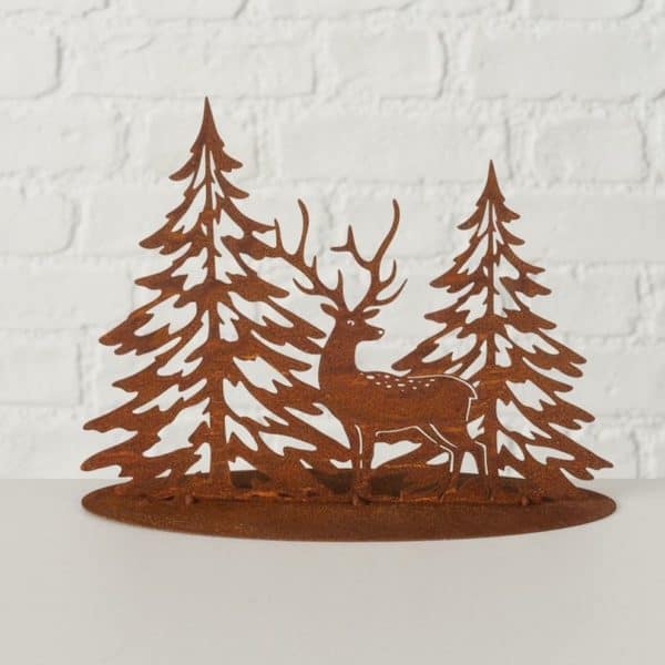 Iron Corten Christmas Decoration Deer Heinrich