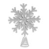 Silver Metal Sparkly Snowflake Tree Topper
