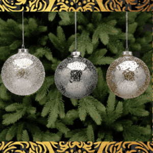 Christmas Ice balls - copper/pewter/iridescent Baubles