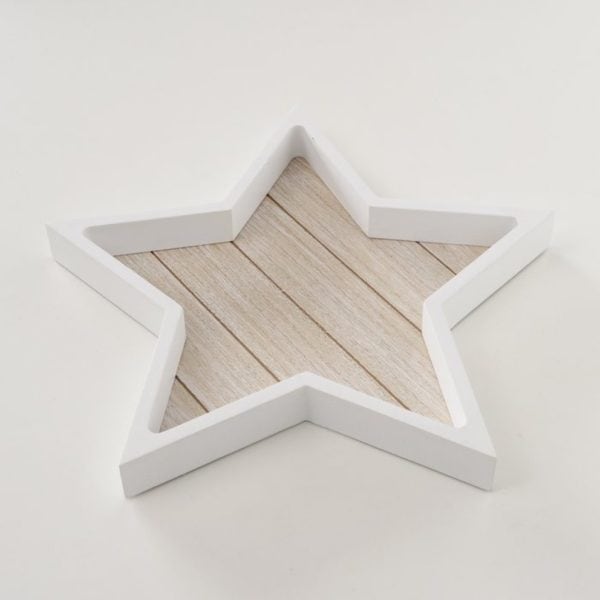 Star Wood Tray Stern Christmas Decor Star Wood Tray Stern Christmas Decor