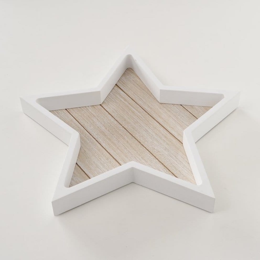 Star Wood Tray Stern Christmas Decor