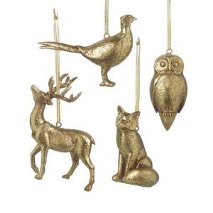 Gold Animal Christmas Decorations