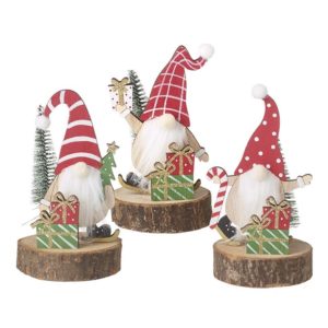 Gonks In Red Hats Wooden Dec Mix
