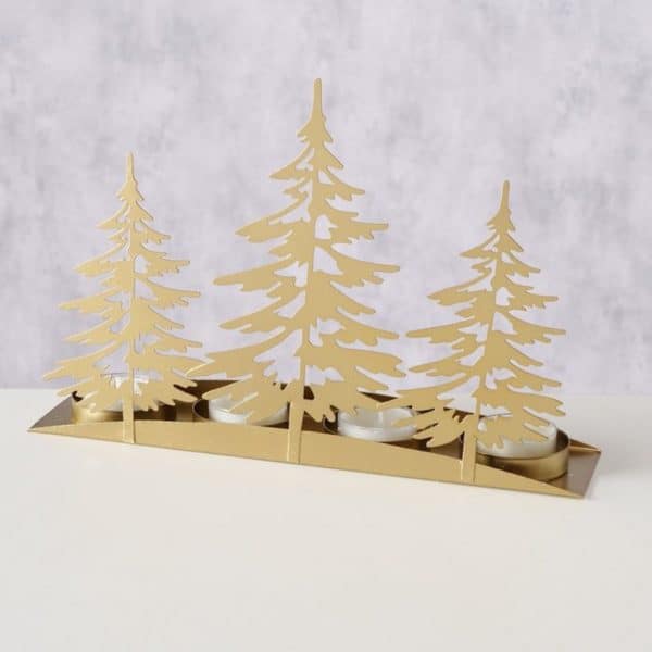 Tealight Holder Foresta Gold Coloured Forest Trees Tealight Holder Foresta Gold Coloured Forest Trees
