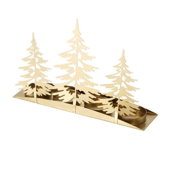 Tealight Holder Foresta Gold Coloured Forest Trees Tealight Holder Foresta Gold Coloured Forest Trees
