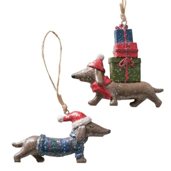 Waldi Assorted Christmas Sausage Dog Pendant Decorations Waldi Assorted Christmas Sausage Dog Pendant Decorations