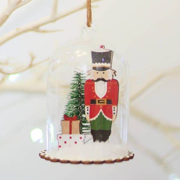 Nutcracker Glass Dome Baubles Nutcracker Glass Dome Baubles