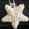 White Beaded Hanging Christmas Star White Beaded Hanging Christmas Star