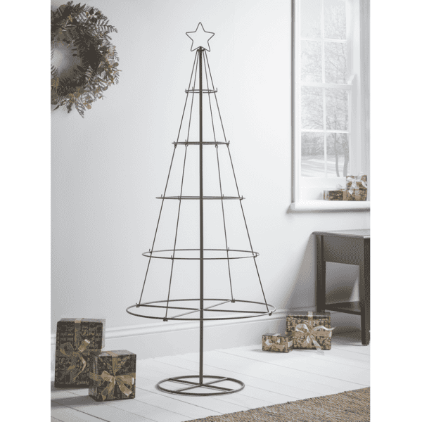Black Metal Cone Tree