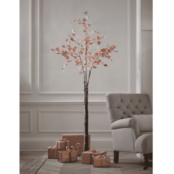 Indoor Outdoor Light Up Eucalyptus Tree - Blush