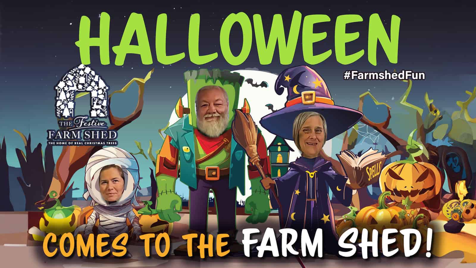 Halloween Farm Shed