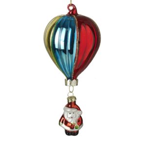 Hanging Glass Santa on a ball