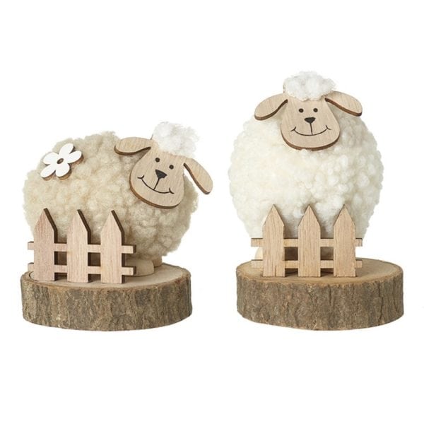 Standing Fluffy Sheep Log Standing Fluffy Sheep Log
