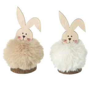 Fluffy Ball Bunny Easter Decoration