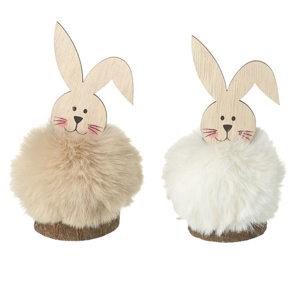 Fluffy Ball Bunny Easter Decoration