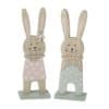 Pastel Wooden Rabbits with Necklaces