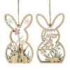 Happy Easter Cut Out Wooden Rabbit