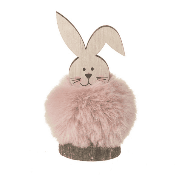 Fluffy Ball Bunny Easter Decoration