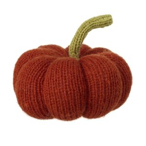 Large Deep Orange Knitted Squash