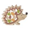 Wooden Hedgehog With Cut Out Leaves