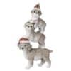 Winter Glittery Dogs Trio