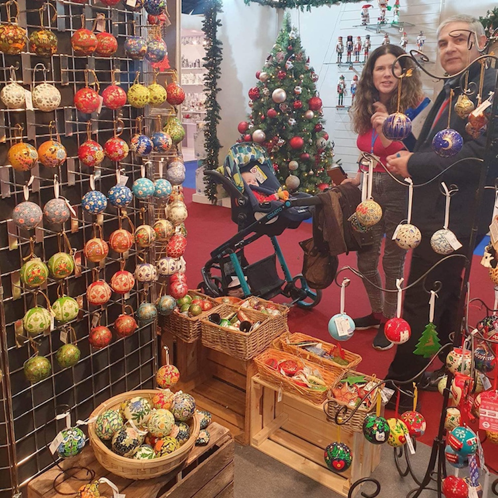 Colourful Bright Baubles Papier Mache Colourful Bright Baubles Papier Mache