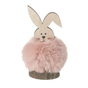 Pink Fluffy Bunny Easter Decoration HHH163
