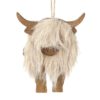 Wooly Highland Cow Decoration HSR013