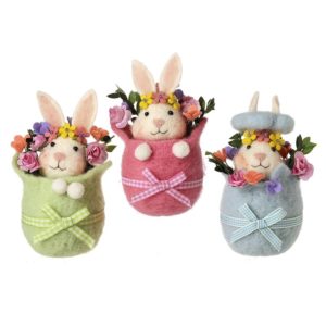 Felt Easter Bunny in Basket OYY525